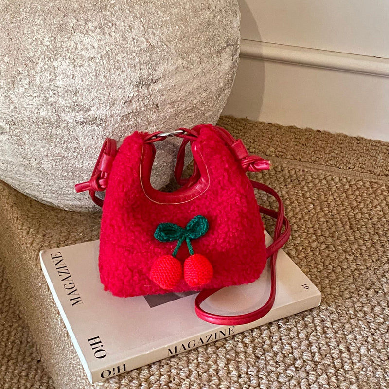 Cute Plush Mini Half-Moon Bag Cartoon Shoulder Bag
