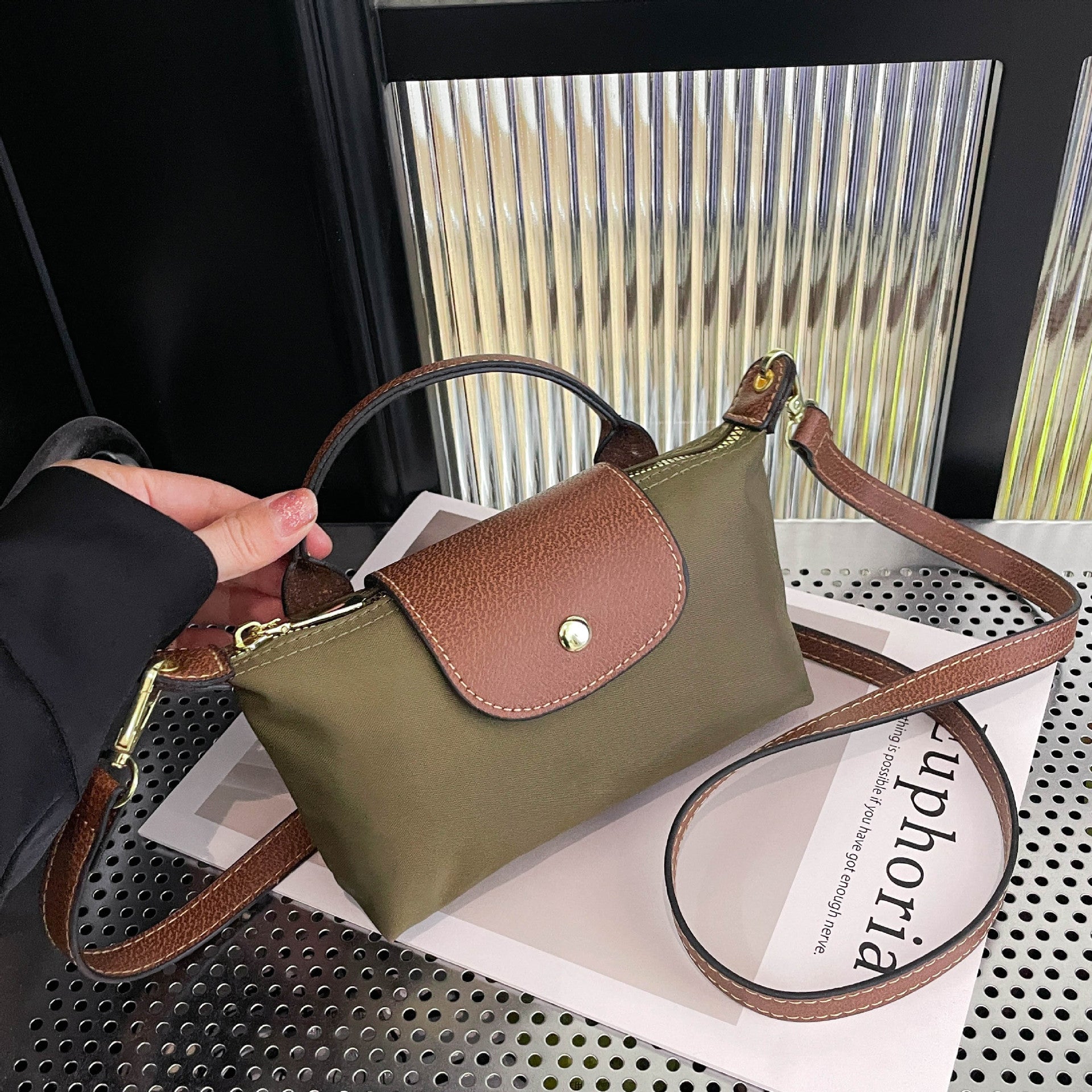 Nylon Dumpling Bag Mini Shoulder Crossbody Messenger Handbag