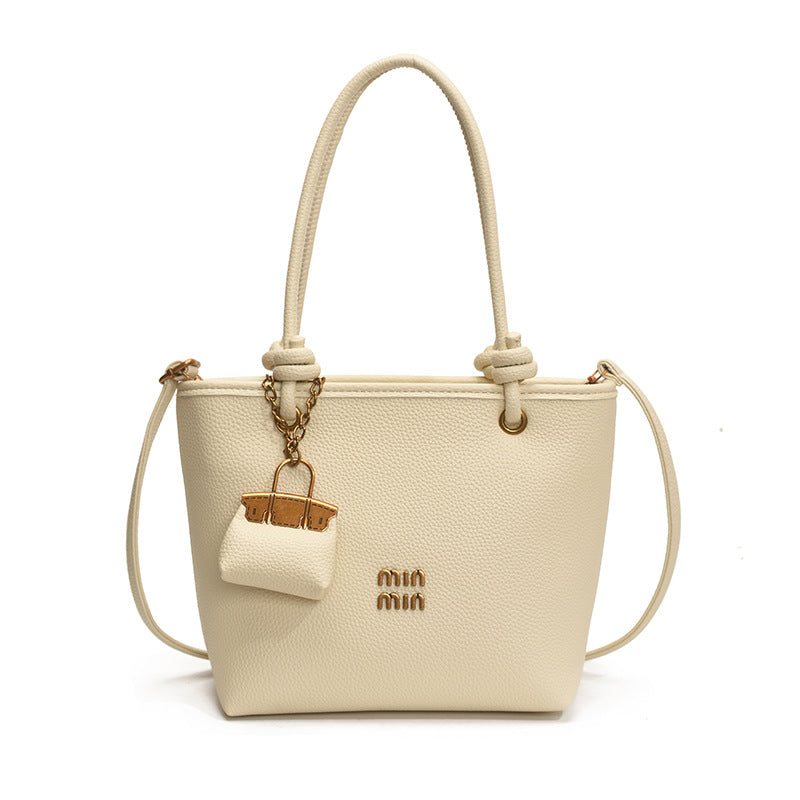 Retro Miu Luxury Bucket Tote Bag Large Capacity Shoulder