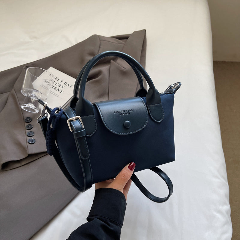 Oxford Cloth Dumpling Shoulder Bag Colorblock Handbag