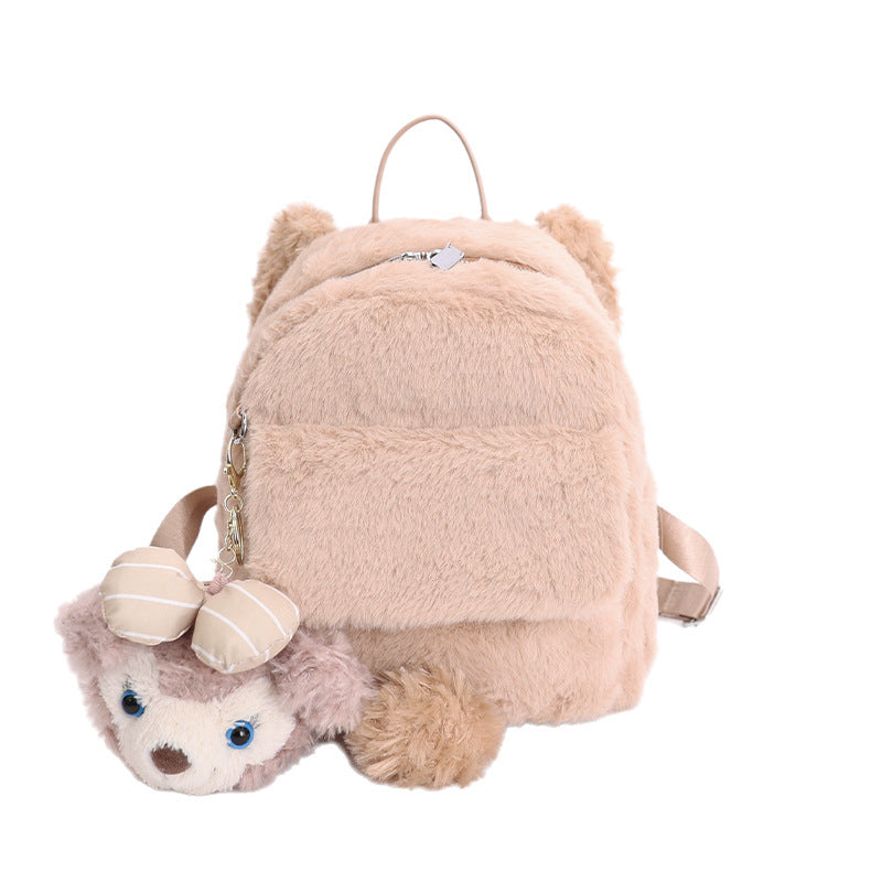 Cute Cartoon Plush Backpack Fashion Handbag