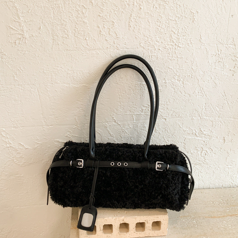 Stylish Large-Capacity Plush Underarm Bag