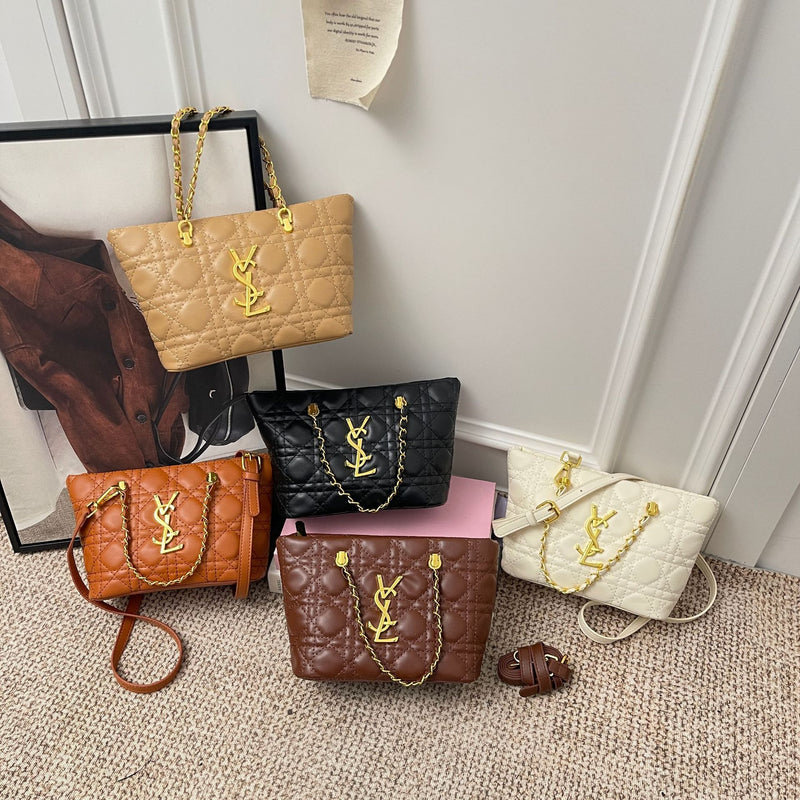 Poplar Forest Rhombus Chain Luxury Bucket Shoulder Bag