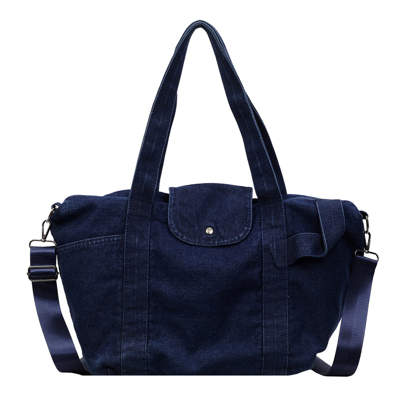 Trendy Large Capacity Denim Dragon Tote Bag for Women