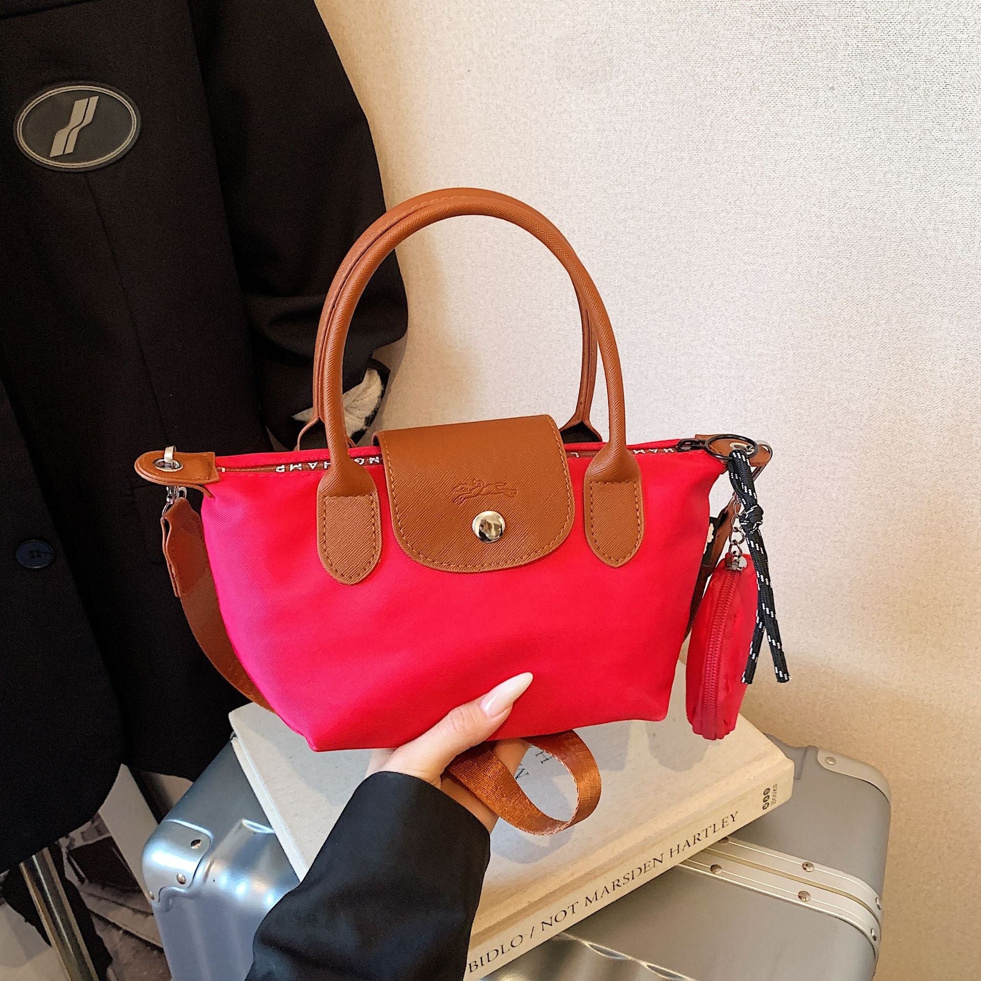 Simple Nylon Dragon Dumpling Bag Versatile Shoulder Handbag