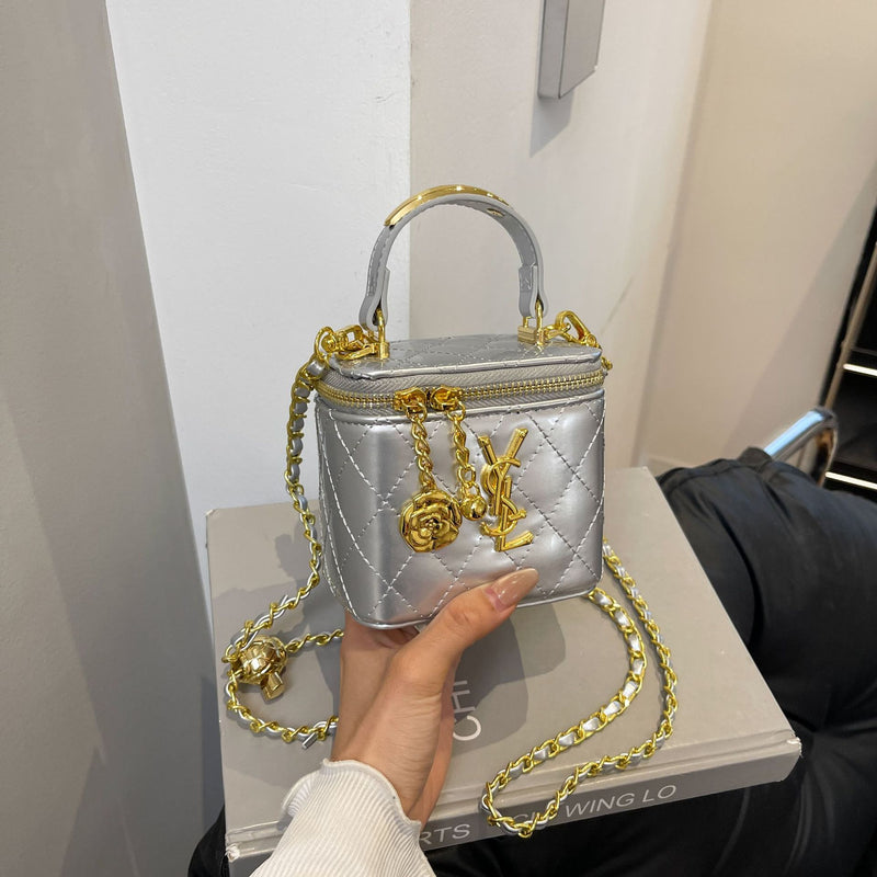 Light Luxury Embroidery Chain Crossbody Square Bag for Women