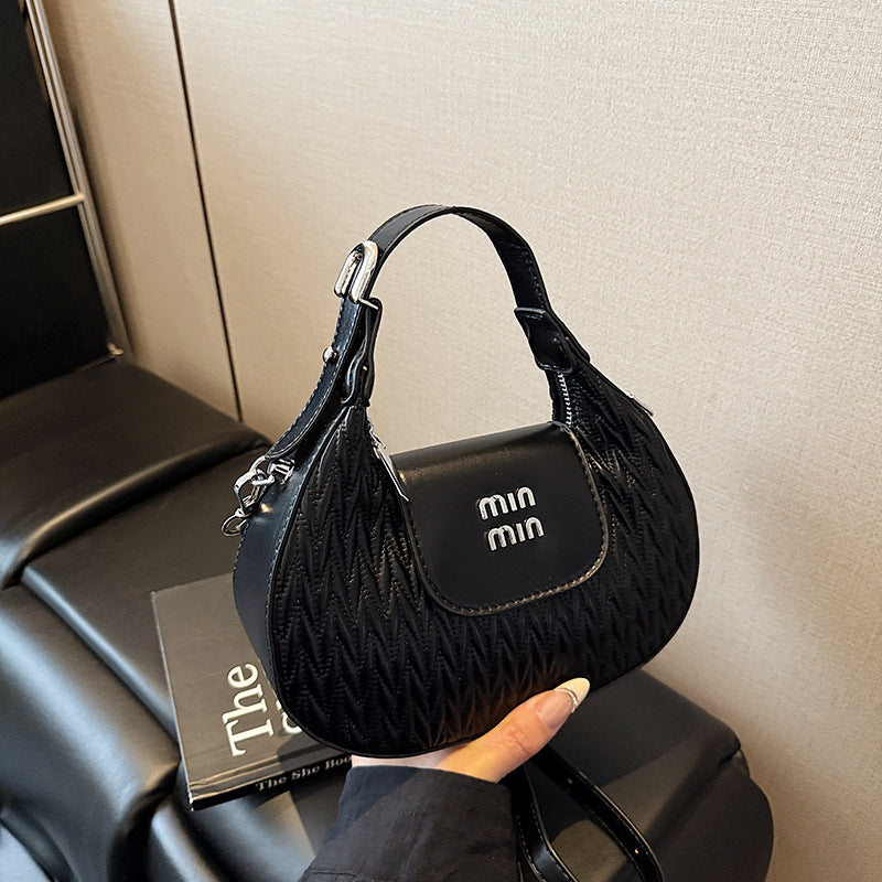 Pleated Miu Women's Trendy Shoulder & Messenger Handbag