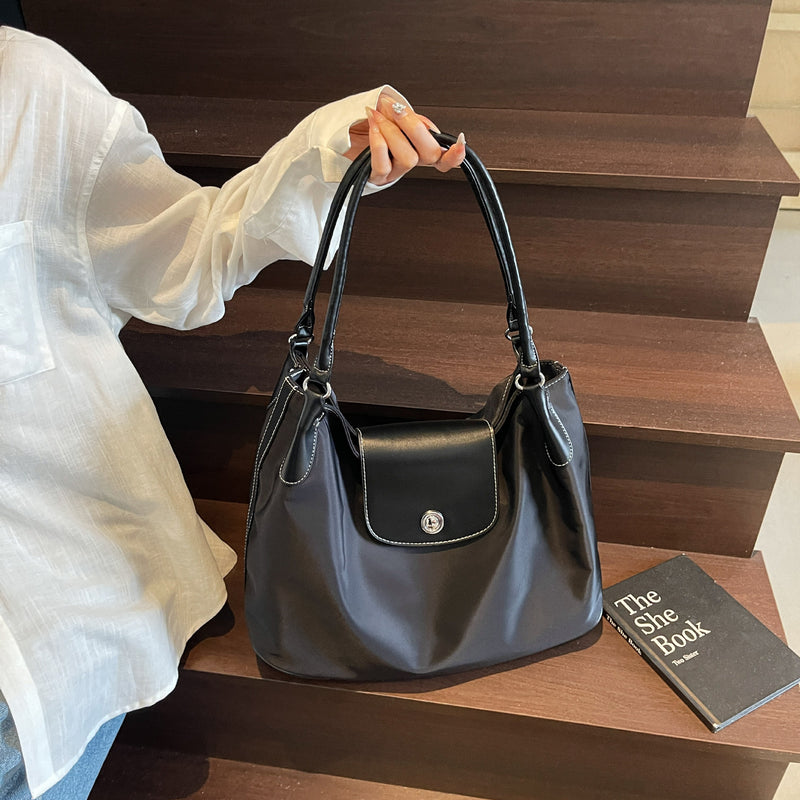 Splicing Dragon Large Capacity Shoulder Hobo Tote Bag
