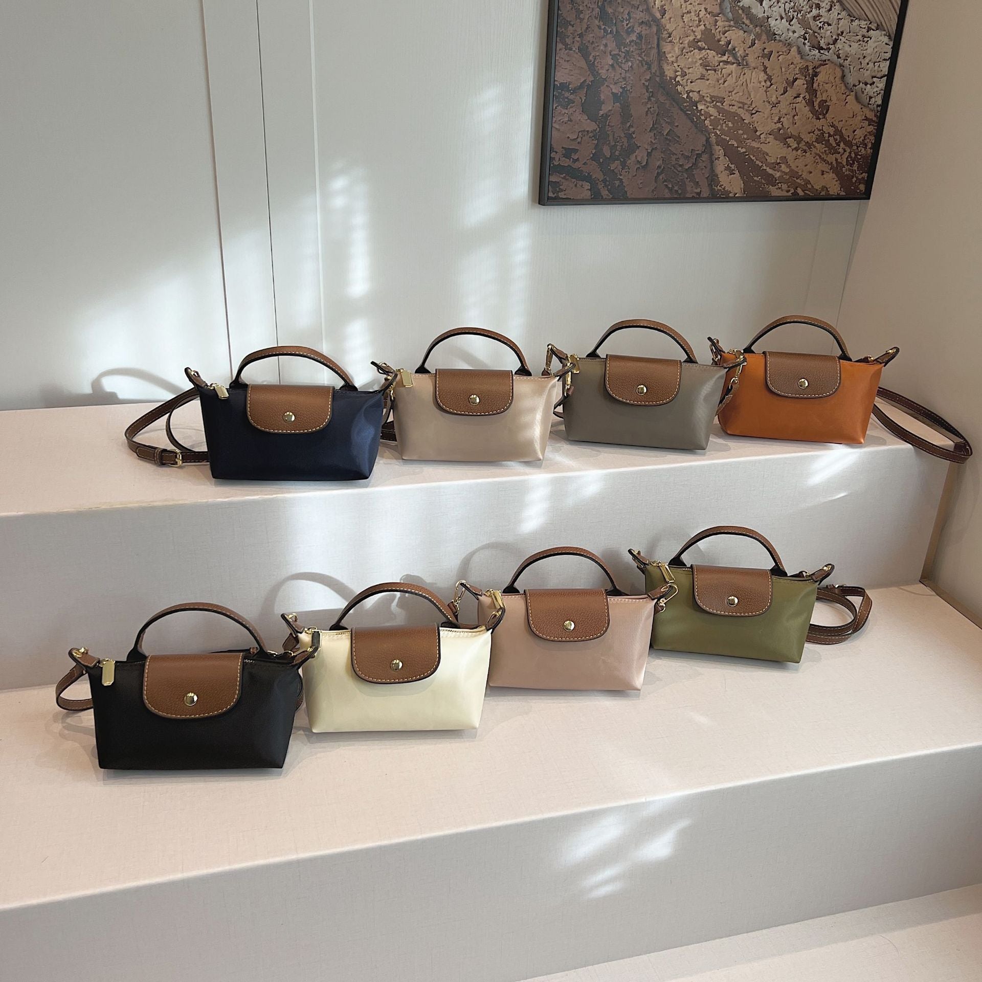 Oxford Bronze Mini Crossbody Shoulder Bag Casual Handbag