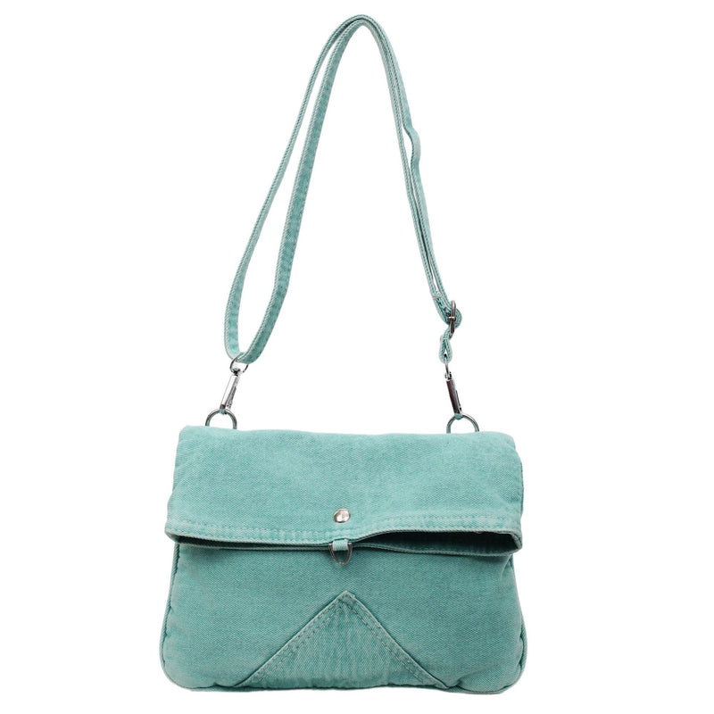 Retro Denim Shoulder Bag for Women - Large Capacity Commuter Envelope Bag