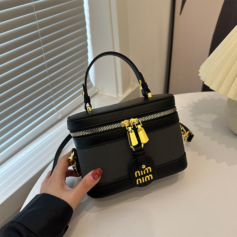 Light Luxury Retro Crossbody Shoulder Bag Contrasting Color
