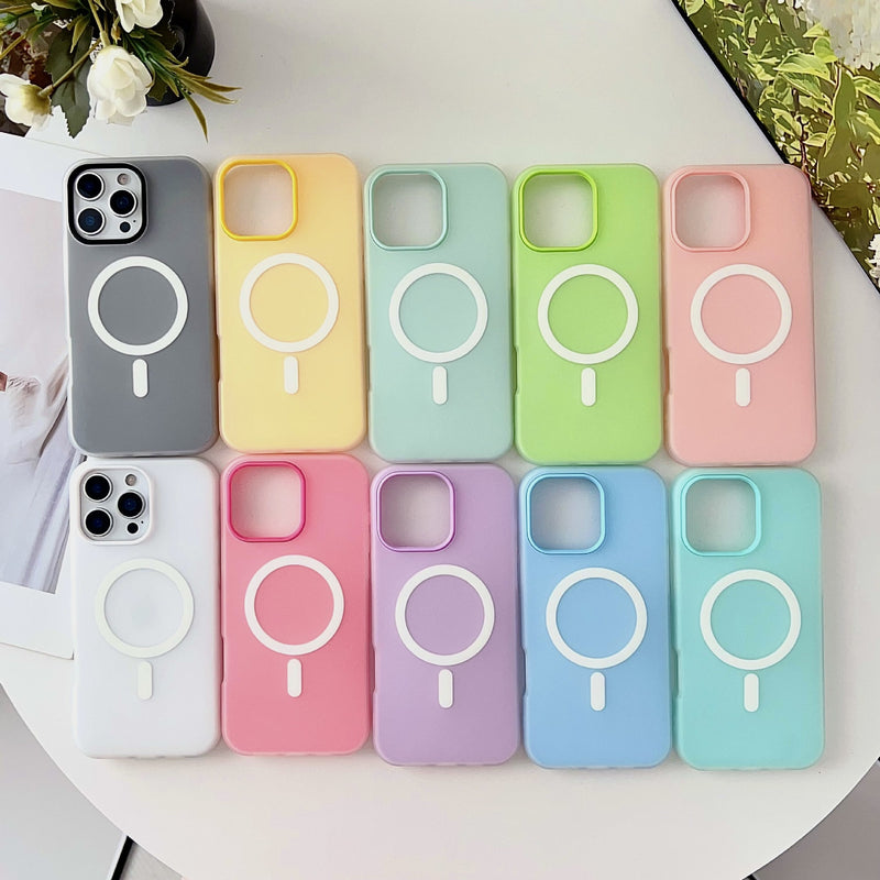 Magnetic Matte Jelly Case for iPhone 17 Pro Max & 16