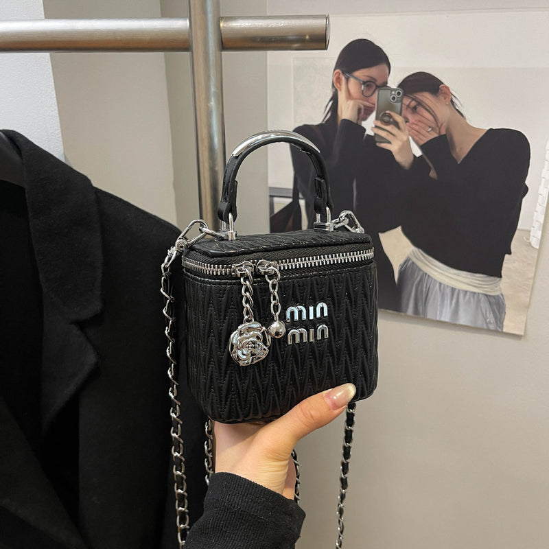 Premium Pleated Square Shoulder Bag - Trendy Mini Purse