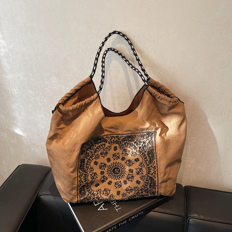 Nylon Embroidery Crossbody Bag for Women