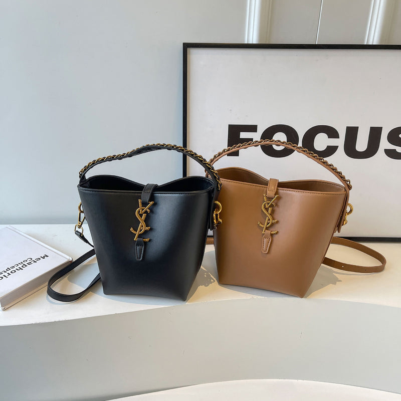 Chain Bucket Bag Women's Luxury Shoulder Crossbody Handbag