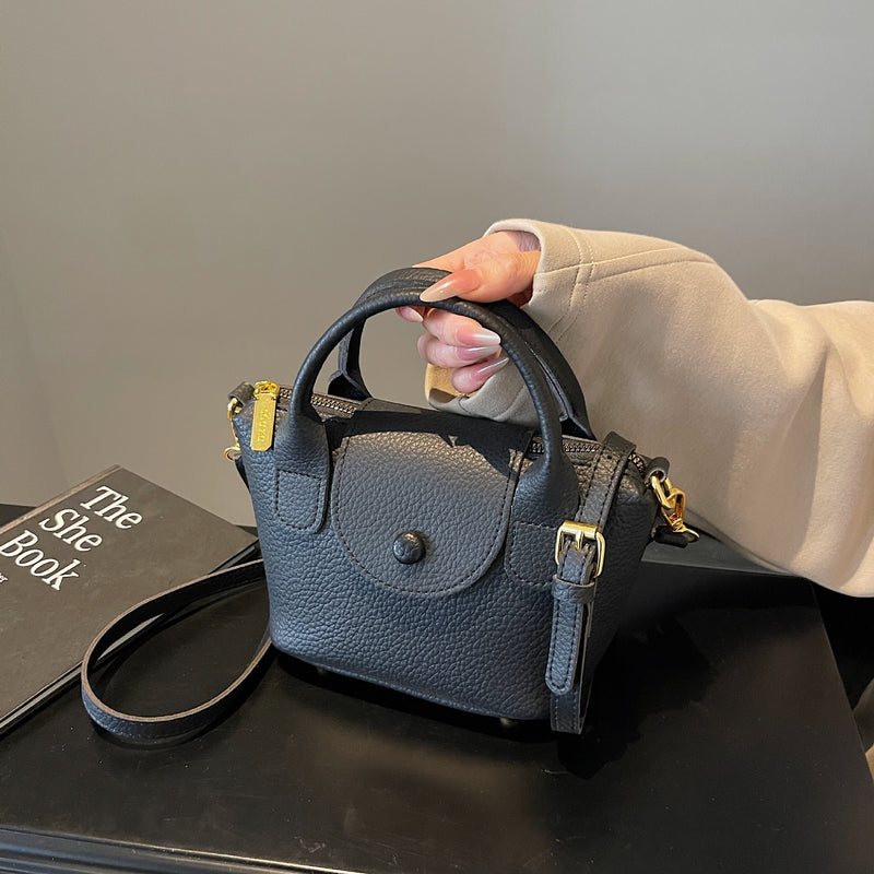 Niche Design Texture Handbag Longbaoxiang Fashion Lychee Pattern Dumpling Bag Versatile Ins Shoulder Messenger Bag
