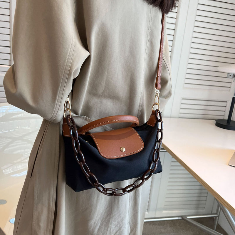 Retro Nylon Dragon Dumpling Shoulder Messenger Bag