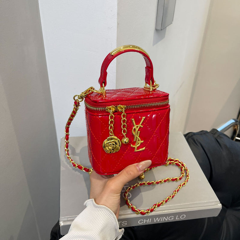 Light Luxury Embroidery Chain Crossbody Square Bag for Women