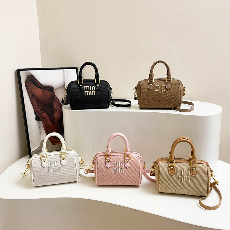 Embroidery Miu Linen Pillow Shoulder Bag for Women