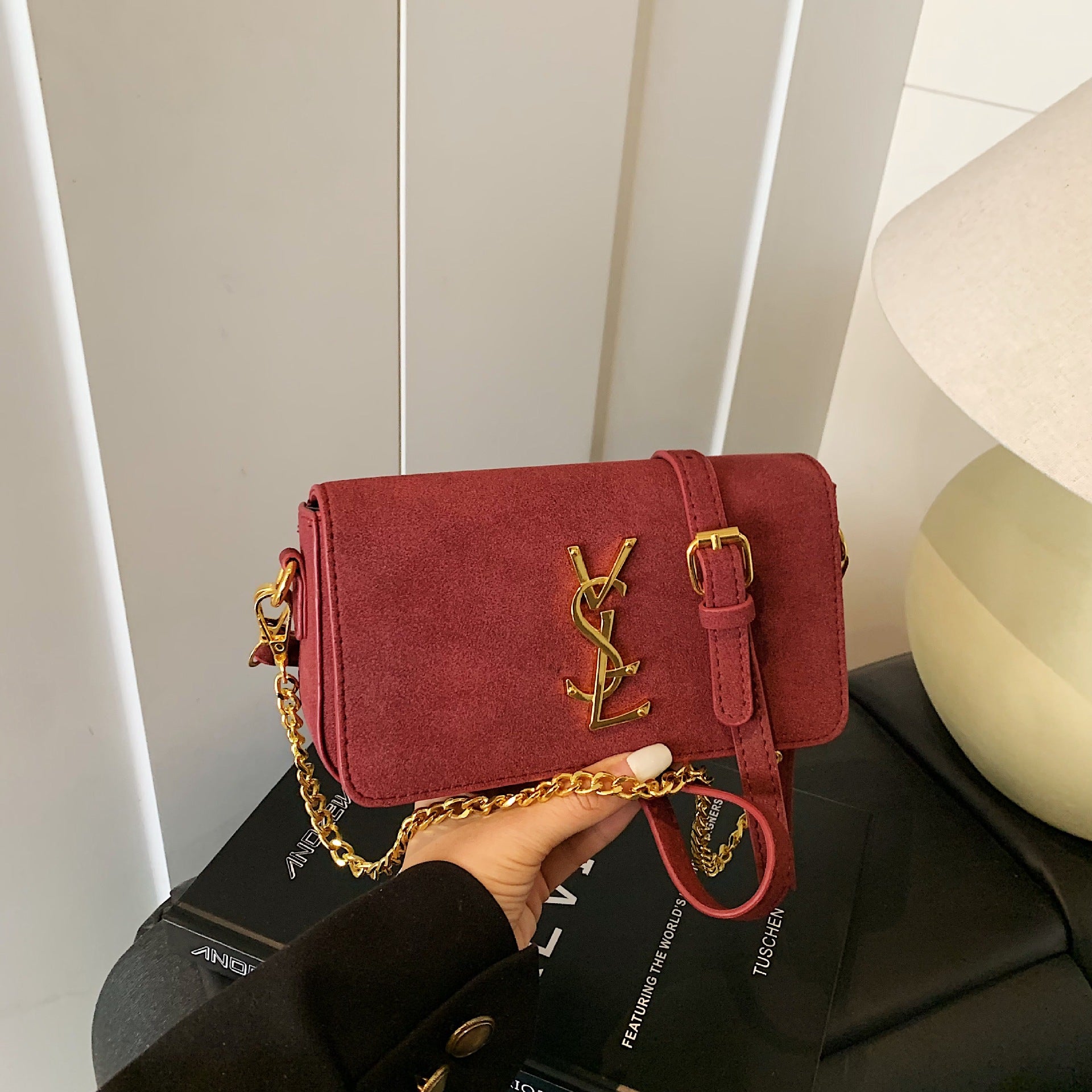 Frosted Poplar Forest Chain Shoulder Crossbody Bag Luxury