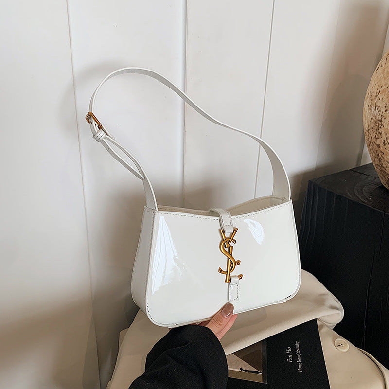 Premium Leather Baguette Shoulder Bag for Women