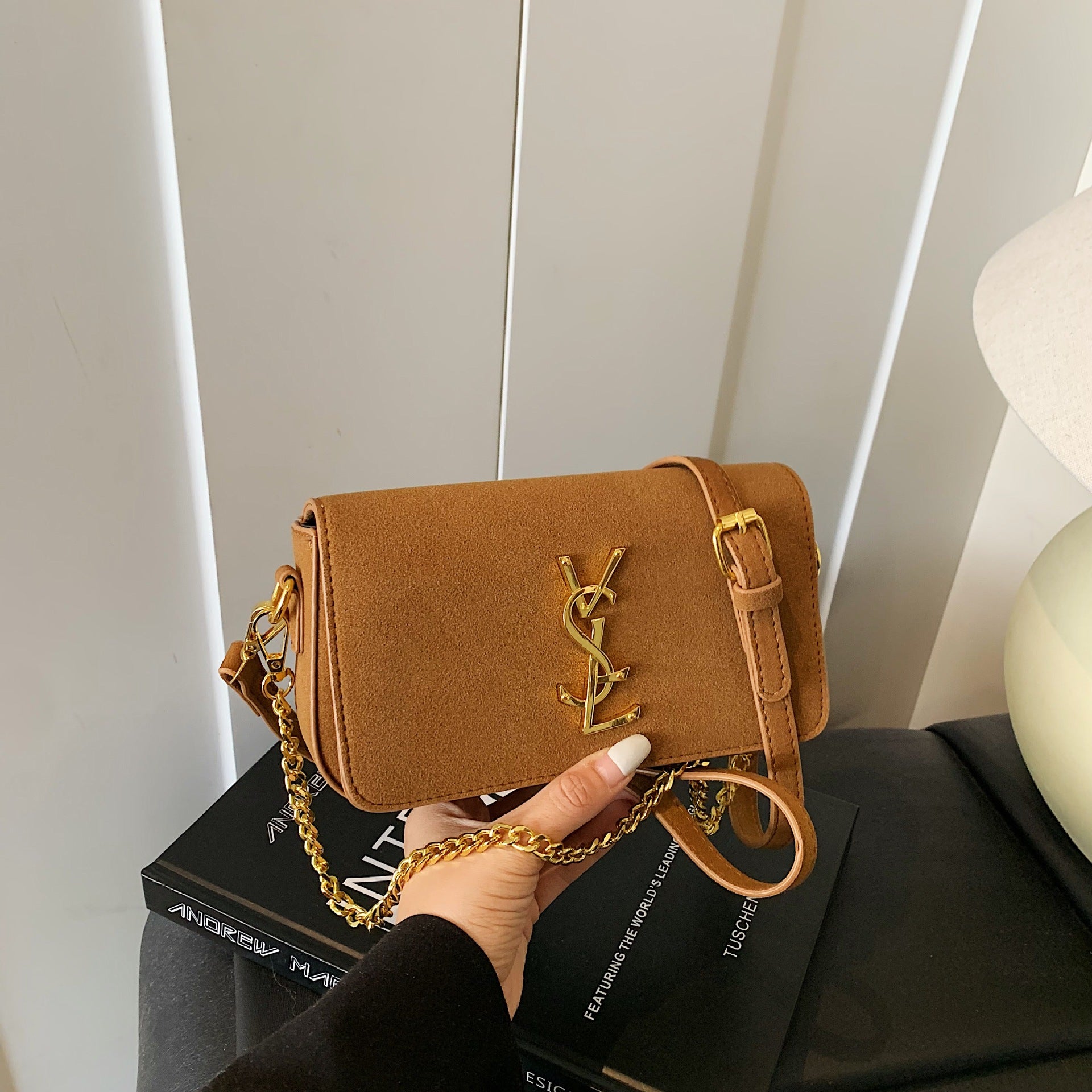 Frosted Poplar Forest Chain Shoulder Crossbody Bag Luxury