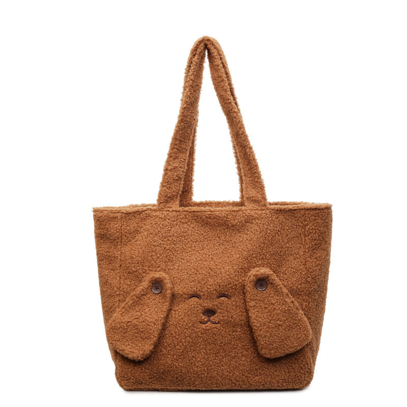 Cute Plush Large Capacity Fashion Commuter Shoulder Bag