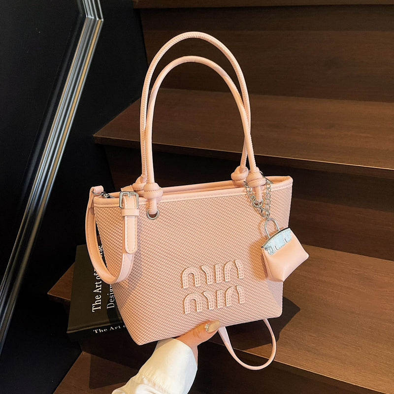 Miu Niche Handbag Women Fashion Versatile Crossbody Basket Bag