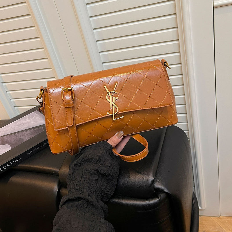 Poplar Forest Rhombus Shoulder Bag Retro Luxury Messenger