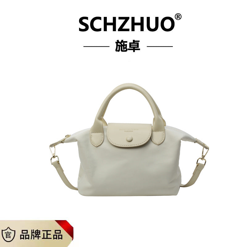 New Luxury Dragon Inlay Nylon Shoulder Crossbody Dumpling Bag