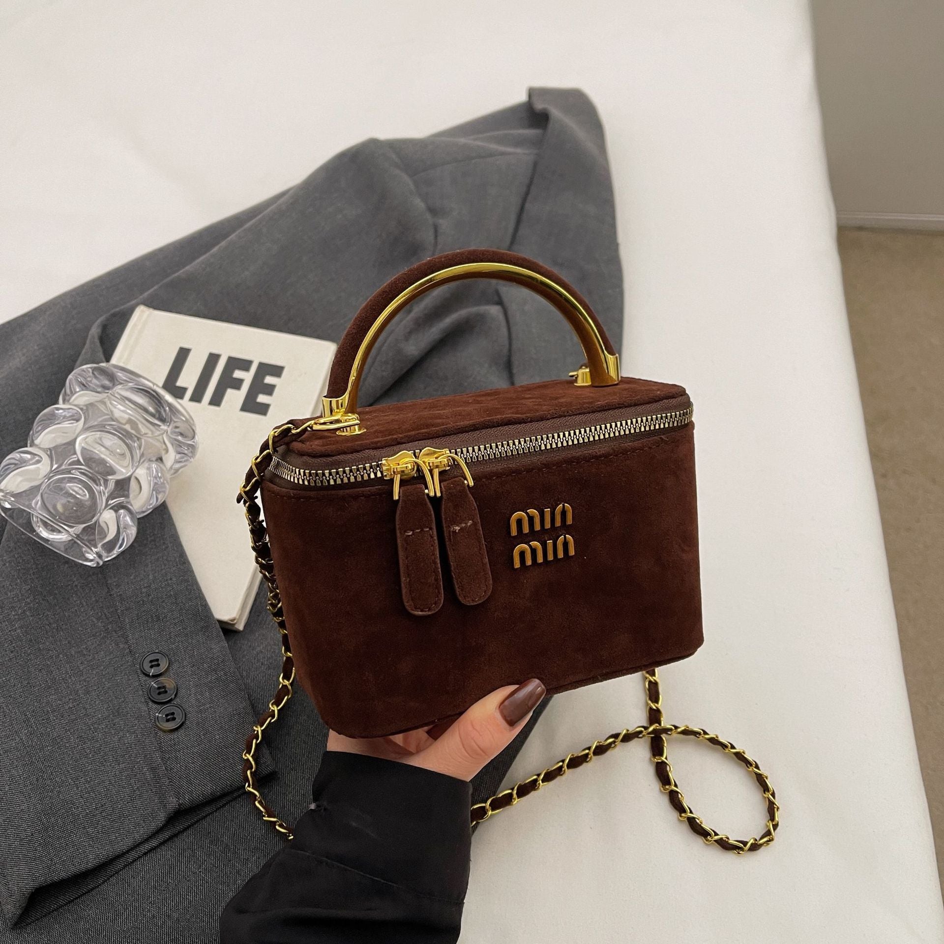 Retro Glossy Luxury Shoulder Bag for Women