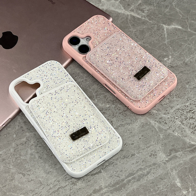 Light Luxury Rhinestone Magnetic Card iPhone 17 Pro Max Case