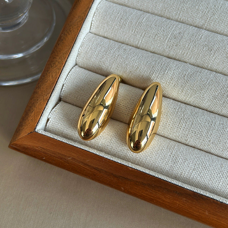 Water Drop Stud Earrings - Niche Design, Versatile Fashion Jewelry