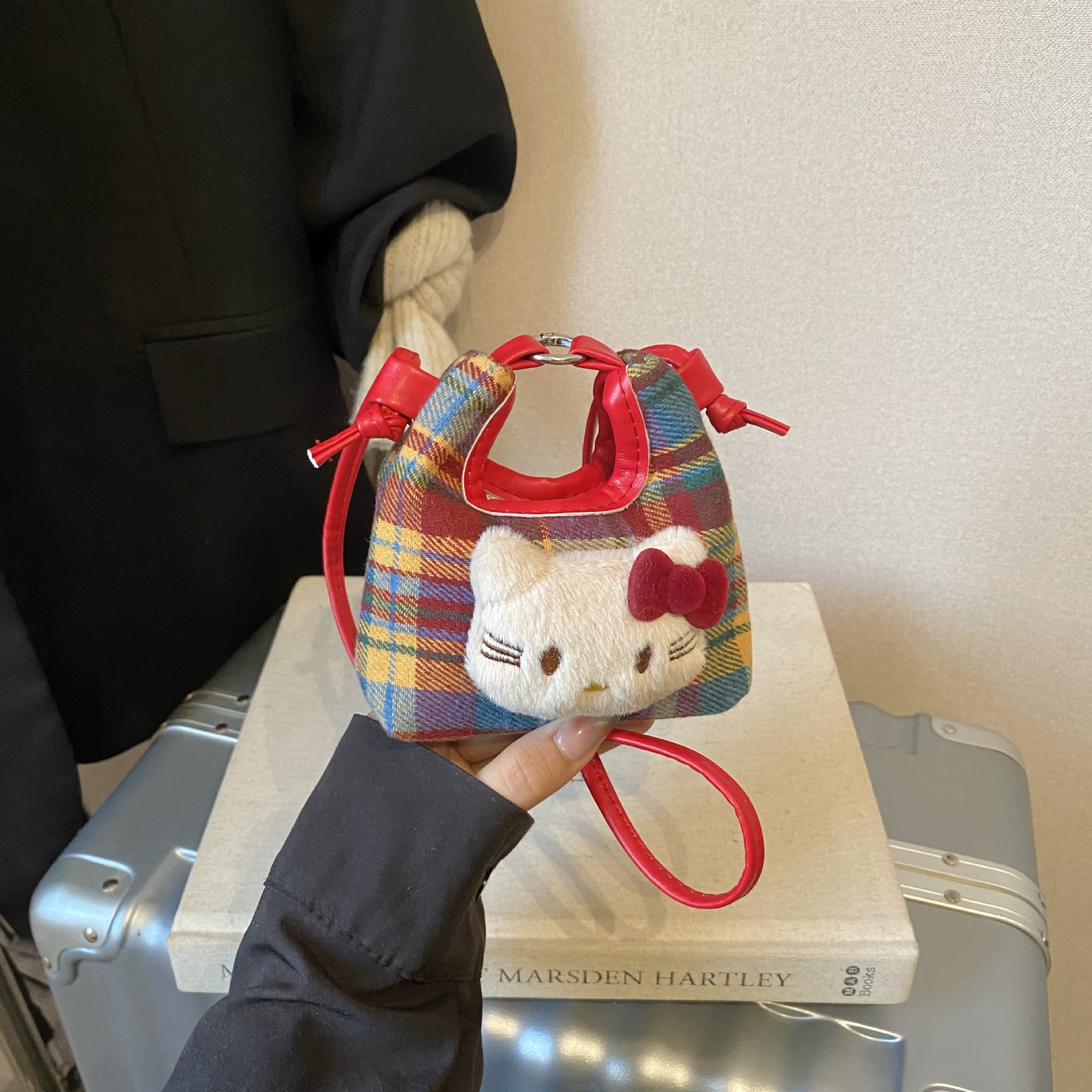 Woolen Cat Mini Handbag Cute Satchel Shoulder Bag
