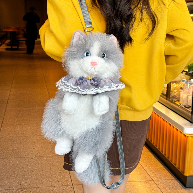 Muppet Cat Plush Doll Backpack Cute Fashion Versatile