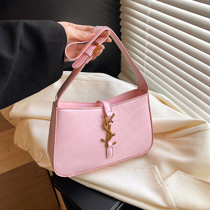 Premium Leather Baguette Shoulder Bag for Women