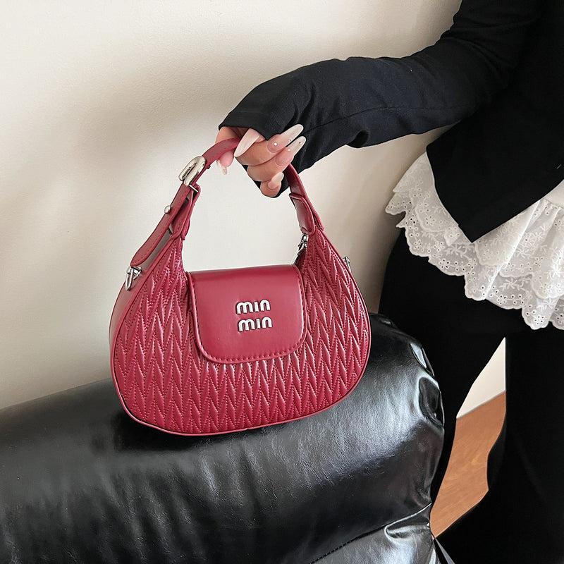 Pleated Miu Women's Trendy Shoulder & Messenger Handbag