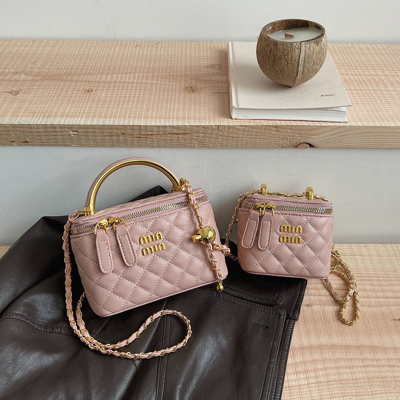 Women's Small Square Chain Shoulder Bag Rhombus Messenger