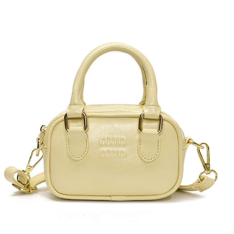 Letter Laser Bowling Bag Miu Premium Crossbody Handbag Women