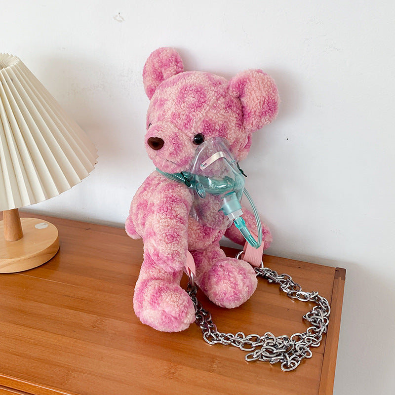 Large Capacity Plush Bear Backpack Trendy Shoulder Bag
