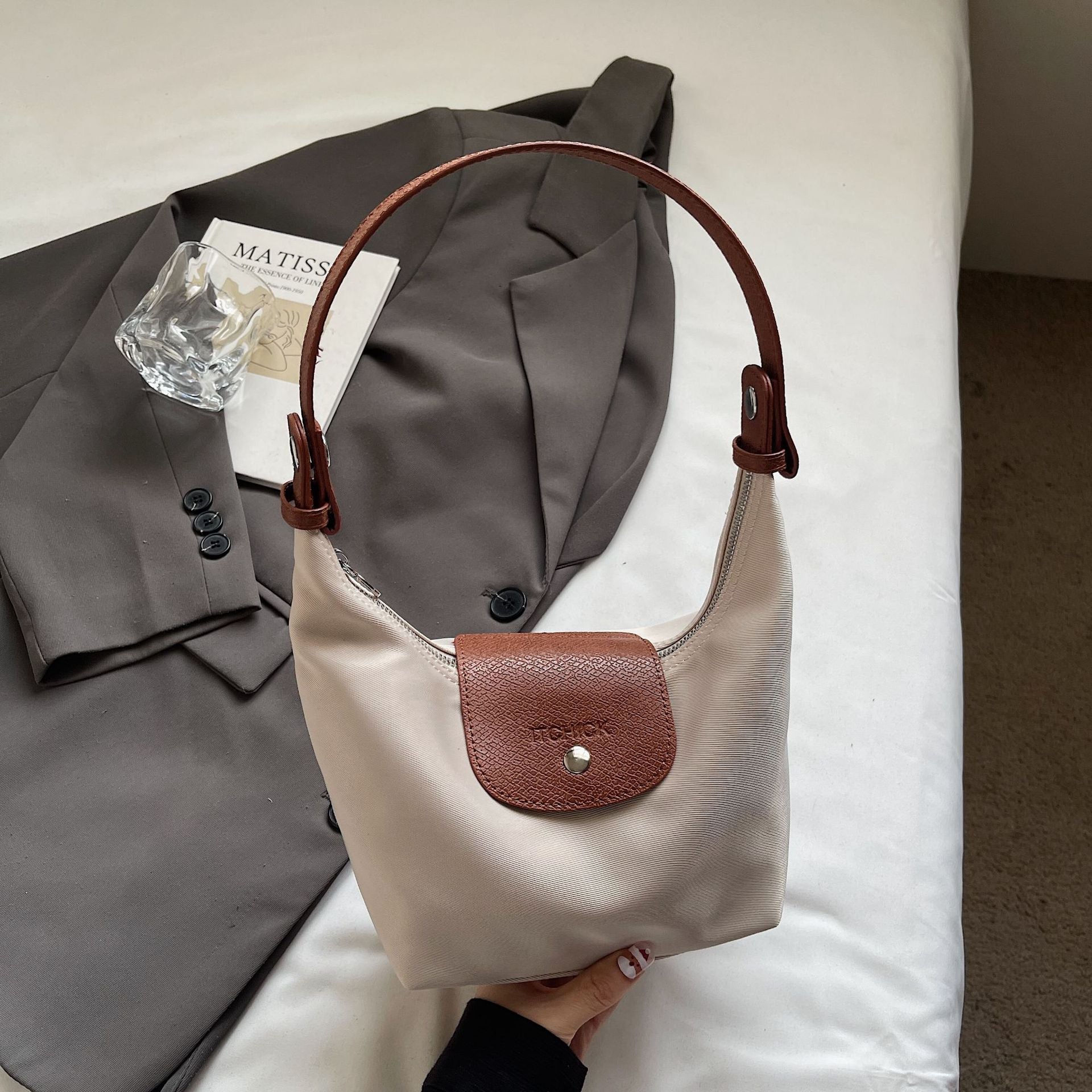 Waterproof Nylon Dumpling Crossbody Shoulder Commuter Bag