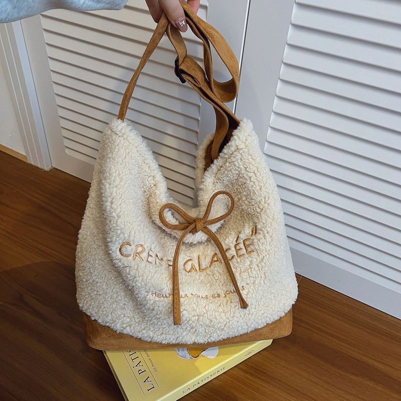 Double-Sided Bucket Bag Large-Capacity Casual Tote