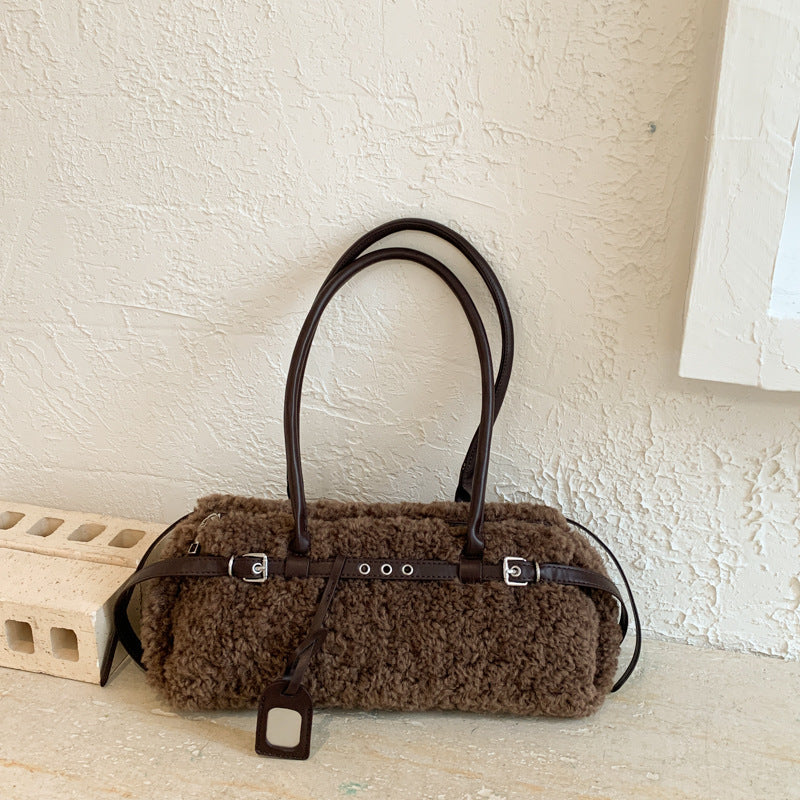 Stylish Large-Capacity Plush Underarm Bag