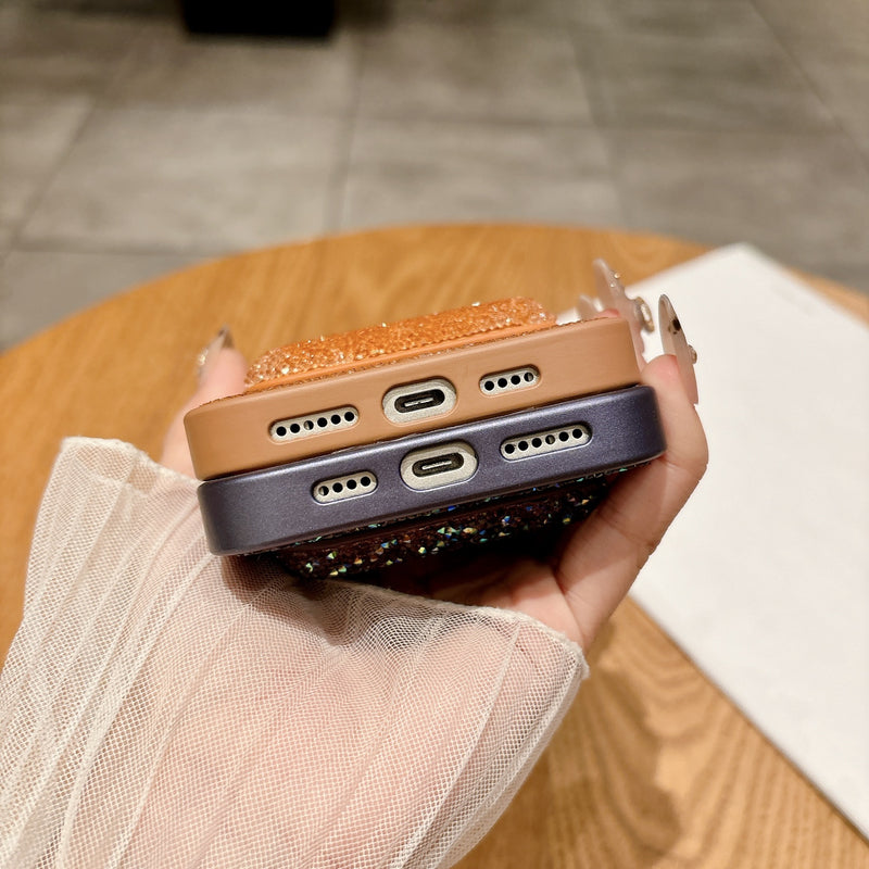 Rhinestone Magnetic Card Bag Case for iPhone 17 Pro Max