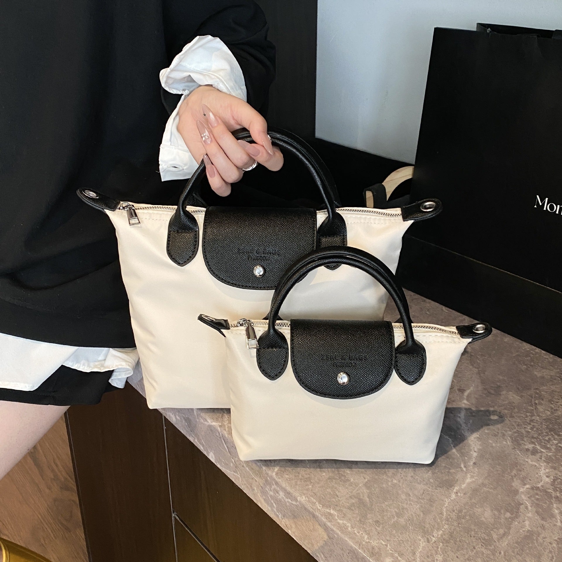 Luxury Nylon Dumpling Bag Women Shoulder Messenger Handbag