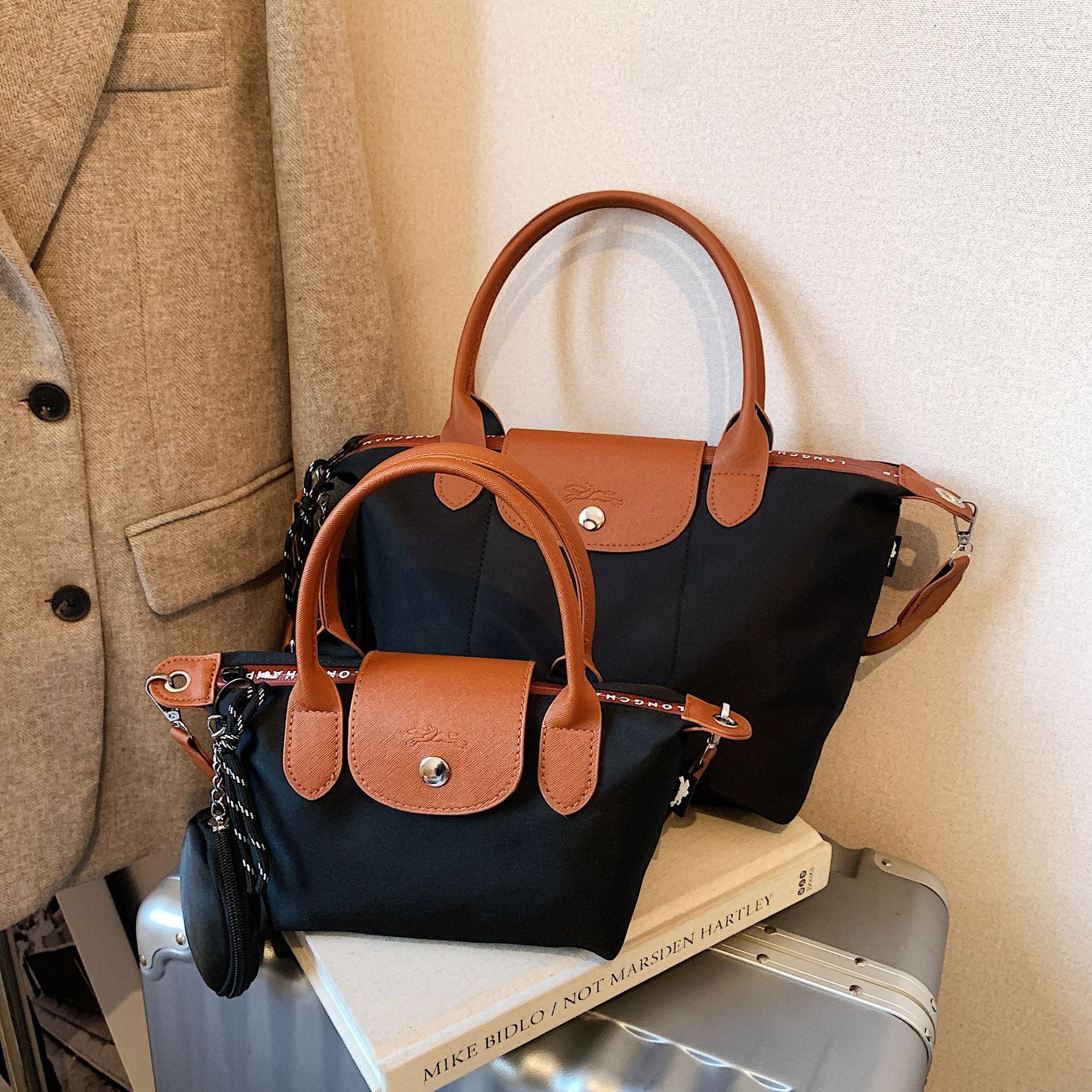 Simple Nylon Dragon Dumpling Bag Versatile Shoulder Handbag