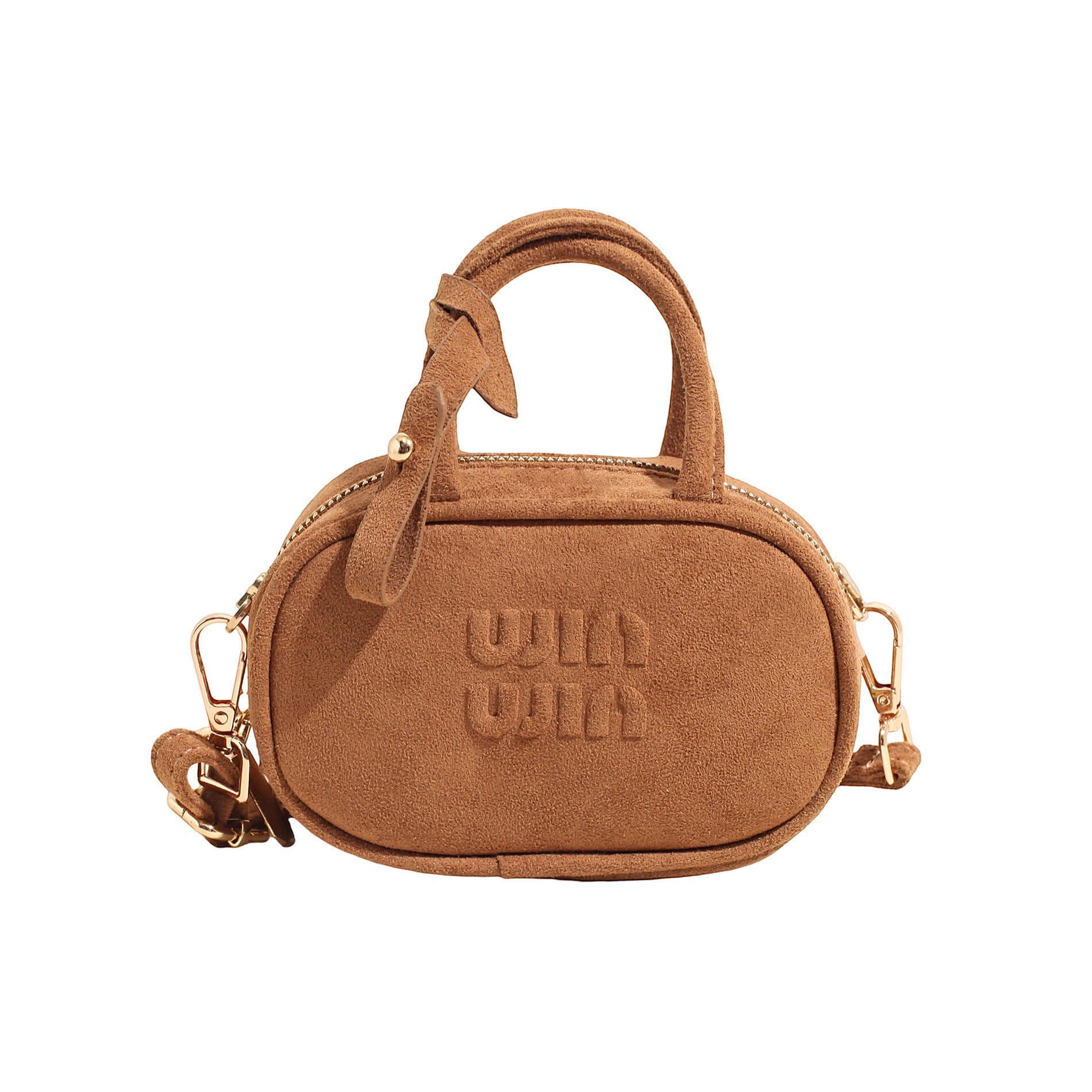 Vintage Miu Mini Bowling Bag Casual Shoulder Messenger Bag