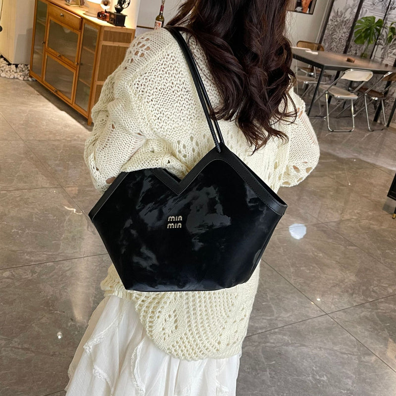 French Miu Large-Capacity Fashion Tote Shoulder Bag
