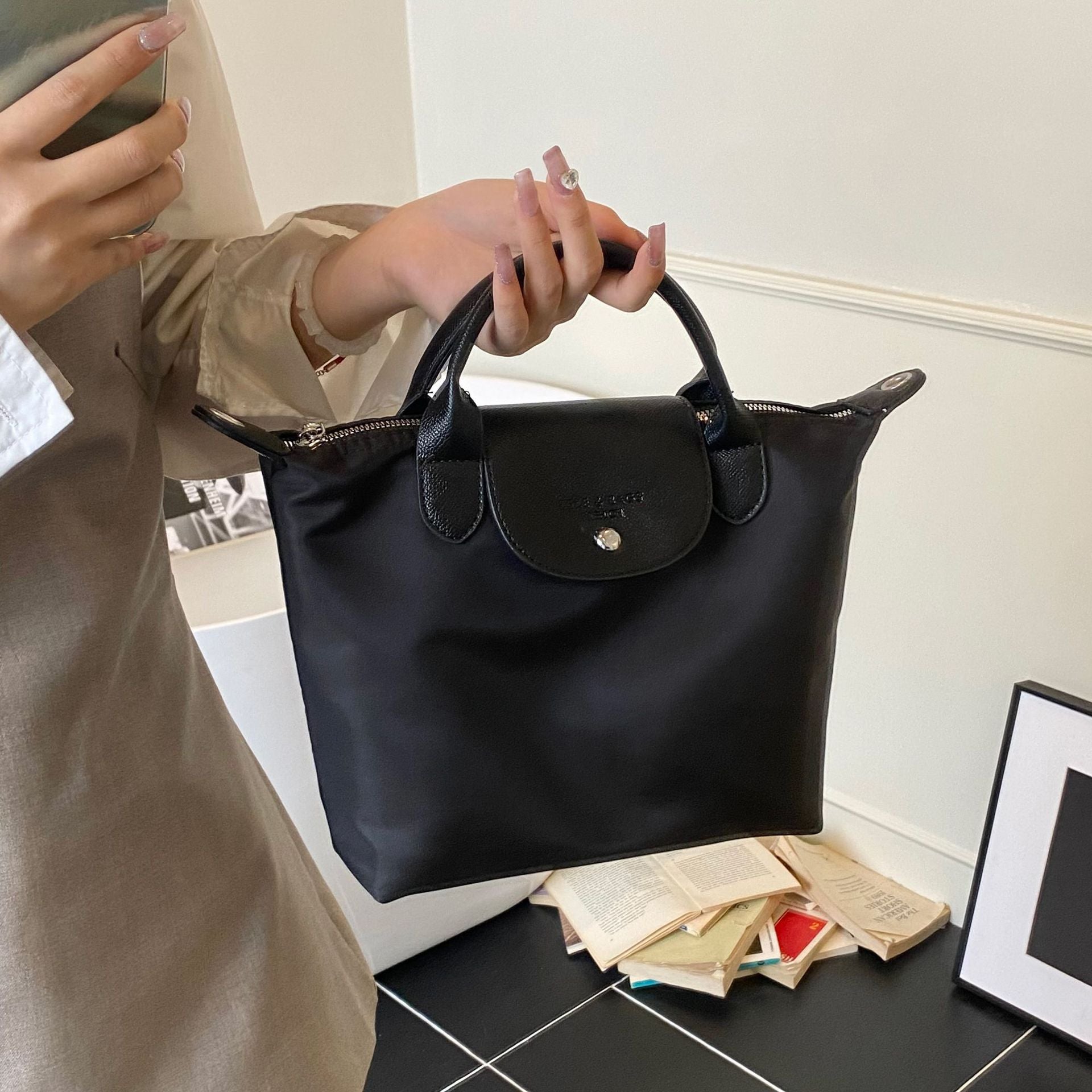 Luxury Nylon Dumpling Bag Women Shoulder Messenger Handbag