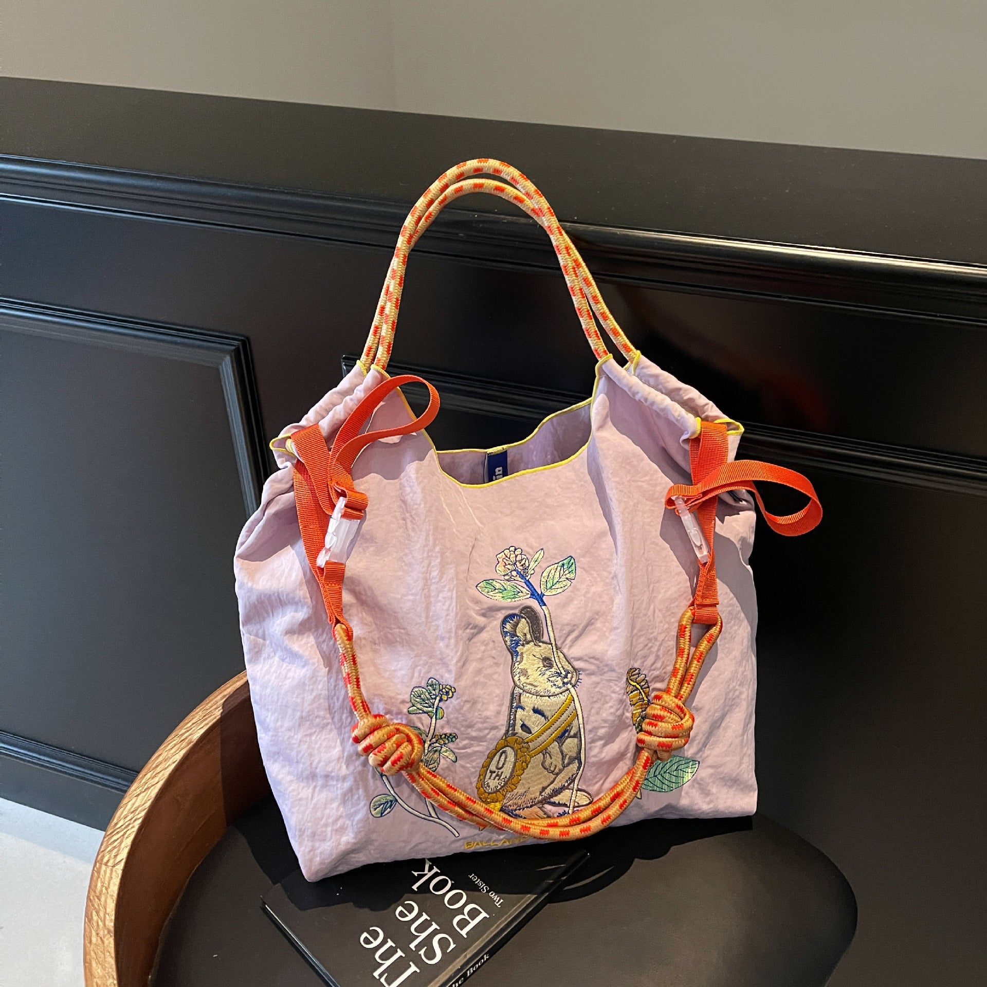 Nylon Ball Chain Shoulder Bag Large Capacity Fashion Messenger Bag
